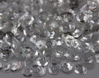 30 gram Shine Pearl Color Cup Sequins, 6mm 5mm Loose Sequins Approx 2300pcs/2500pcs, Metallic Sequins, Craft Supplies