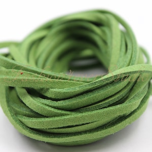 4 Meters 2.5x1.5mm Faux Suede Cord, Faux Leather Cord, Leather Beading String, Beading Supplies, Jewelry Supplies