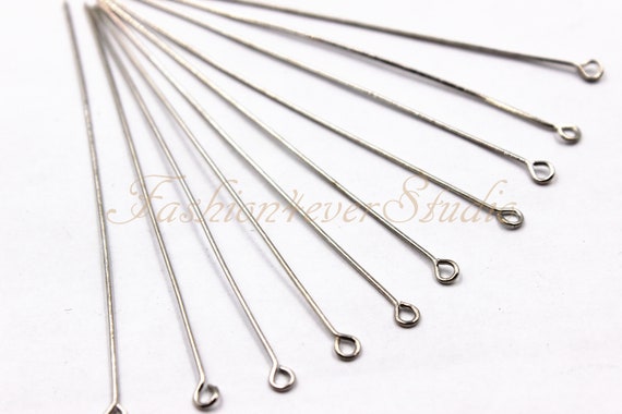 100-300PCS Silver Plated Gold Plated Eye Pins Needles Jewelry Findings 6 Sizes 