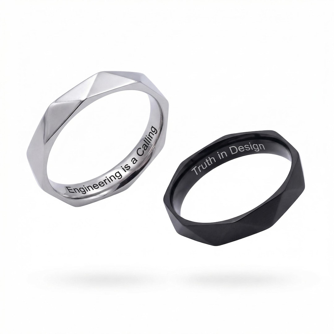Custom Steel Rings Customized 4mm Stainless Steel Ring, Steel Engineers Ring, Unisex Steel ...