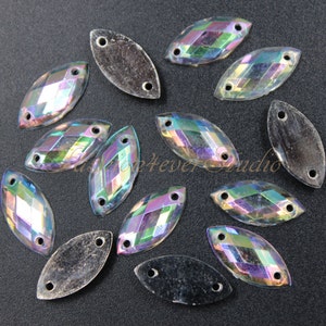 Crystal AB naai Flatback acryl Gems, naai Strass, FlatBack edelstenen, naai op parels, naai op Crystal, versiering Gems