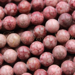 Red Fossil Jasper Beads, 6mm 8mm Full Strand 15.5&quot;, Gemstone Beads, Beads,Healing Beads, Beading Suppliers, Jewelry Suppliers