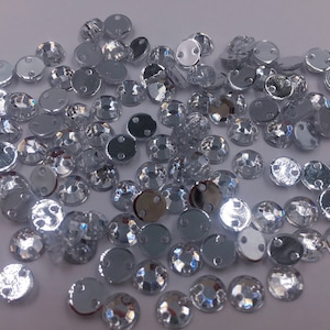 80pcs Sew On Flatback Clear Resin Gems, 5mm Sew On Rhinestones,FlatBack Gems,Sew On Beads, Sew On Crystal, Embellishment Gems