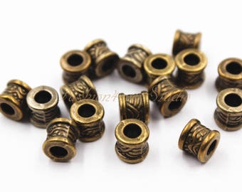 20pcs Antique Brass Tone Base Metal Beads 6mmx7mm, Brass Beads, Bronze Beads, Jewelry Findings, Beading Suppliers, Jewelry Suppliers