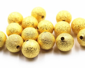 Gold Plated Round Beads, 11mm 15mm Spacer Beads, Gold Findings, Gold Beads, Jewelry Findings, Beading Suppliers, Jewelry Suppliers