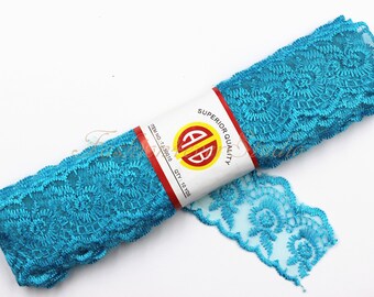 10 Yards/1.75 inches Wide, Blue Lace Trim, Bridal Sash Trim, Wedding Belt Trim, Rhinestone Beaded Trim, Bridal Accessories