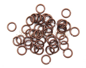 Antique Copper Bronze Open Jump Rings, 3mm 4mm 6mm, Copper Findings, Jewelry Findings, Beading Suppliers, Jewelry Suppliers