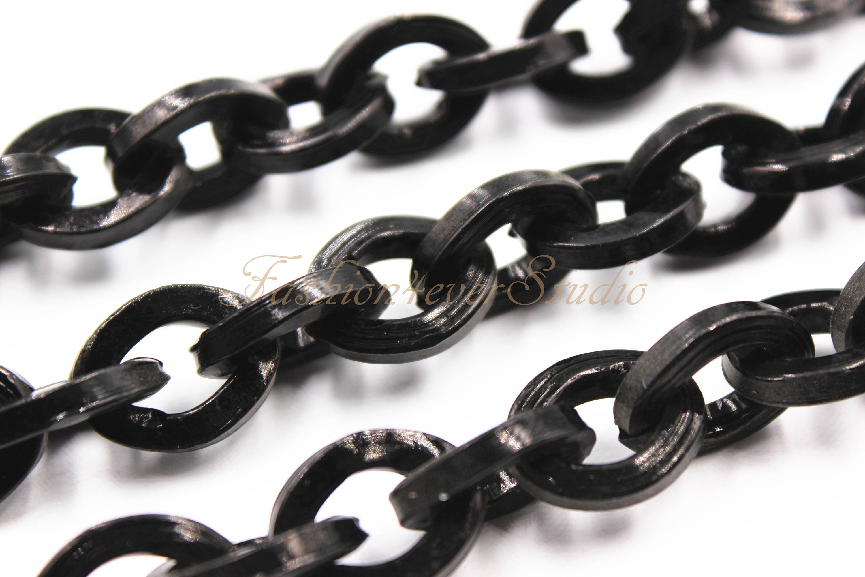 1 Meter/39 Inches Black Aluminum Chain Link Size 15mmx19mm Etsy UK