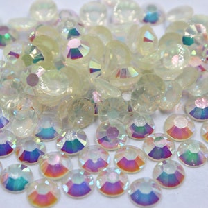 500/1000pcs Crystal AB Transparent Resin Rhinestones, 4mm/5mm Glue On FlatBack Rhinestone, Rhinestone, Glue On Embellishment Gems