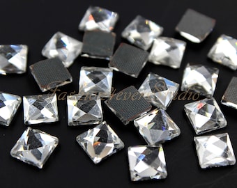 50pcs Crystal Clear Hot Fix Rhinestone, 5mm/7mm FlatBack Rhinestone, Iron on Flatback Crystal,Hot Fix Embellishment Gems
