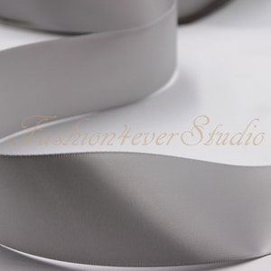 2 Yards einzelne Gesicht Silber Satinband, 1 Zoll/1,5 Zoll/2 Zoll breiten Satinband, Hochzeitsdekoration, DIY-Kunst-Handwerk