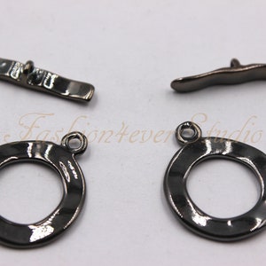 2 Sets Nickel Free GunMetal Toggle Clasps, 15mm 18mm 24mm, GunMetal Toggle Clasp, GunMetal Findings,Jewelry Findings, Beading
