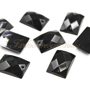 Jet Black Sew On Flatback Acrylic Gems, Sew On Rhinestones, FlatBack Gems, Sew On Beads, Sew On Crystal, Embellishment Gems