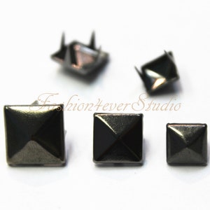 100pcs GunMetal Studs, 7mm 9mm 11mm 14mm Metal Studs, Rivets Studs Spikes, Leather Craft Accessories, Craft Supplies