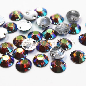 50st naai Flatback hars Gems, naai Strass, 7mm FlatBack edelstenen, naai op parels, naai op Crystal, versiering Gems