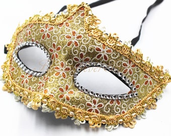 Gold Masquerade Mask, Lace Mask, Wedding Masks, Dance Masks, Masquerade Ball Mask, Patty Masks