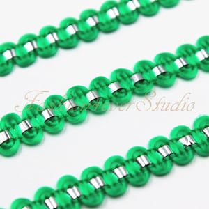 20 Yards / 8mm breit, grün trimmen, Brautgürtel schneiden, Hochzeit Band trimmen, Strass Perlen Trimmen, Braut-Accessoires