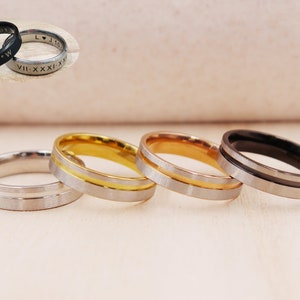 Customized 6mm Stainless Steel Ring, Laser Engraved Ring, Unisex Ring, Stainless Steel Ring, Custom Engraved Ring, Personalized Ring