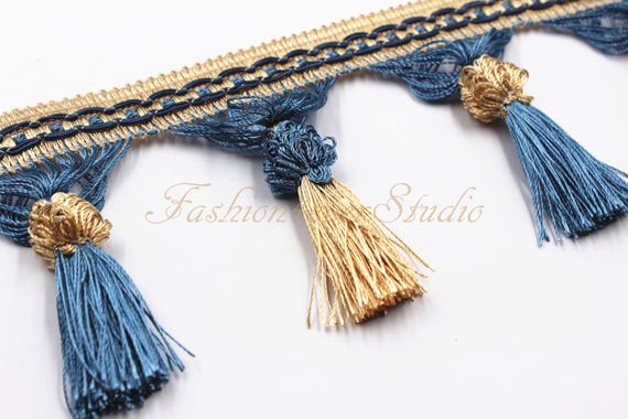1 Yard Tassel Fringe Trim Braid Tassel Trim Drapery Etsy
