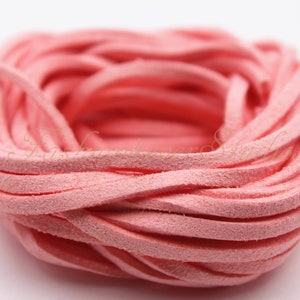 4 Meters 2.5x1.5mm Faux Suede Cord, Faux Leather Cord, Leather Beading String, Beading Supplies, Jewelry Supplies