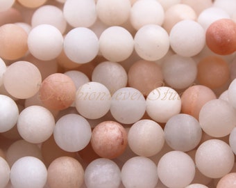 Matte Pink Aventurine Beads, 6mm 8mm 10mm Full Strand 15.5 inches, Gemstone Beads, Beading Suppliers, Jewelry Suppliers