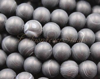 Matte Sardonyx Agate Beads, 6mm 8mm 10mm Full Strand 15.5 inches,Gemstone Beads, Natural Stone, Beading Suppliers, Jewelry Suppliers
