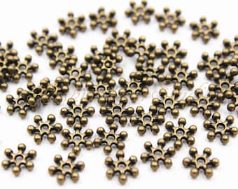 50pcs Antique Brass Tone Base Metal Beads 1mm x 7mm, Brass Beads, Bronze Beads, Jewelry Findings, Beading Suppliers, Jewelry Suppliers