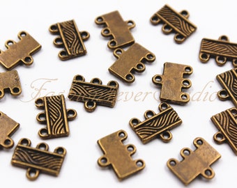 30pcs Antique Brass Tone Base Metal Connector Beads 10x12mm, Brass Beads,Bronze Beads,Jewelry Findings, Beading Suppliers, Jewelry Suppliers