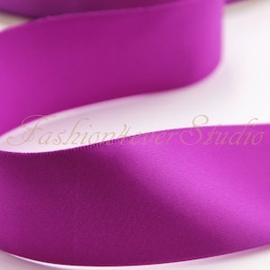 2 Yards einzelne Gesicht lila Satinband, 1 Zoll/1,5 Zoll/2 Zoll breiten Satinband, Hochzeitsdekoration, DIY-Kunst-Handwerk