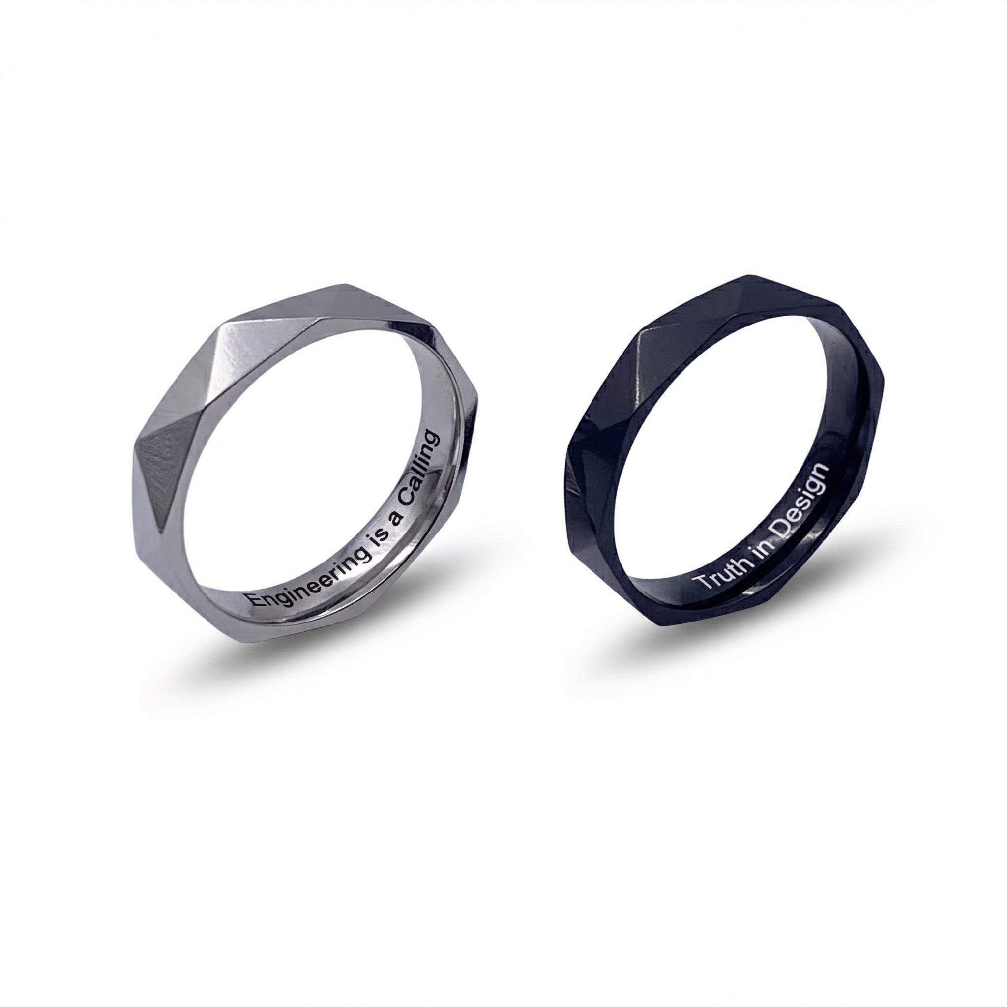 Custom Steel Rings Customized 4mm Stainless Steel Ring, Steel Engineers Ring, Unisex Steel ...