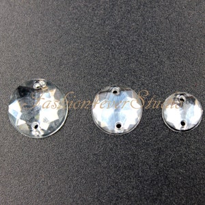 Crystal Clear Sew On Flatback Acrylic Gems, Sew On Rhinestones, FlatBack Gems, Sew On Beads, Sew On Crystal, Embellishment Gems