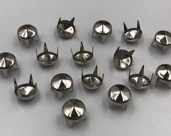 100 sztuk srebrnych ćwieków, 8 mm metalowe ćwieki, nity ćwieki kolce, skórzane akcesoria rzemieślnicze, artykuły rzemieślnicze
