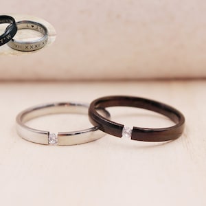 Customized 4mm Stainless Steel Ring, Steel Ring, Unisex Stainless Steel Ring, Custom Engraved Ring, Personalized Ring, Customized Jewelry