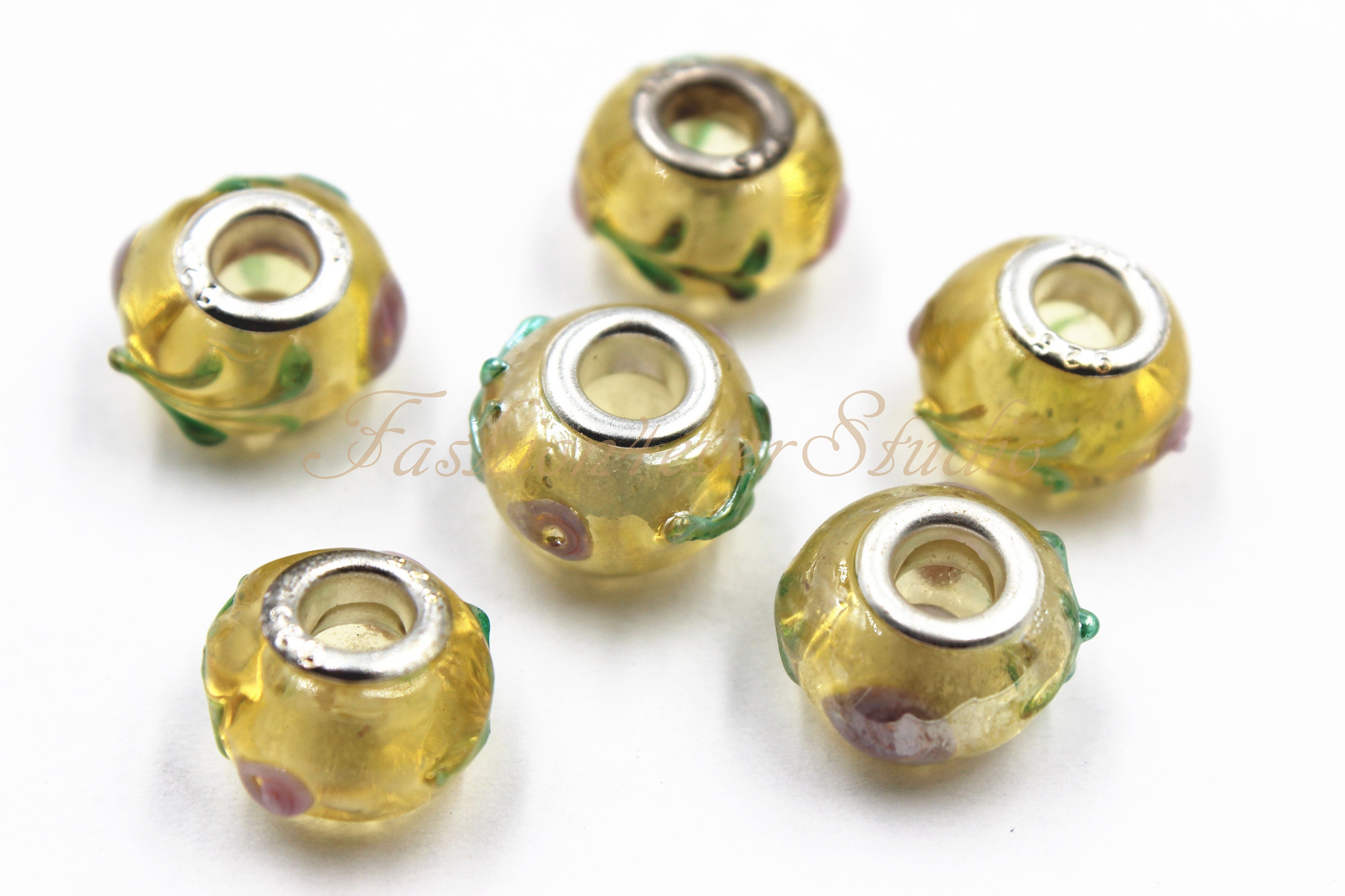 Clearance Sale 10pcs Pandora Style Glass Beads Lampwork Etsy Canada