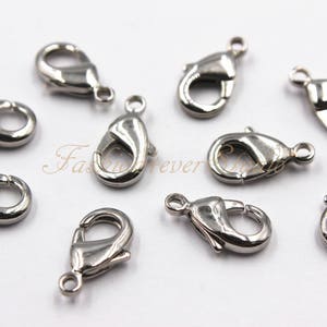 Silver Plated Lobster Clasps, 9mm 11mm 15mm 18mm, Silver Beads, Silver Findings, Silver Clasp, Jewelry Findings, Beading Suppliers