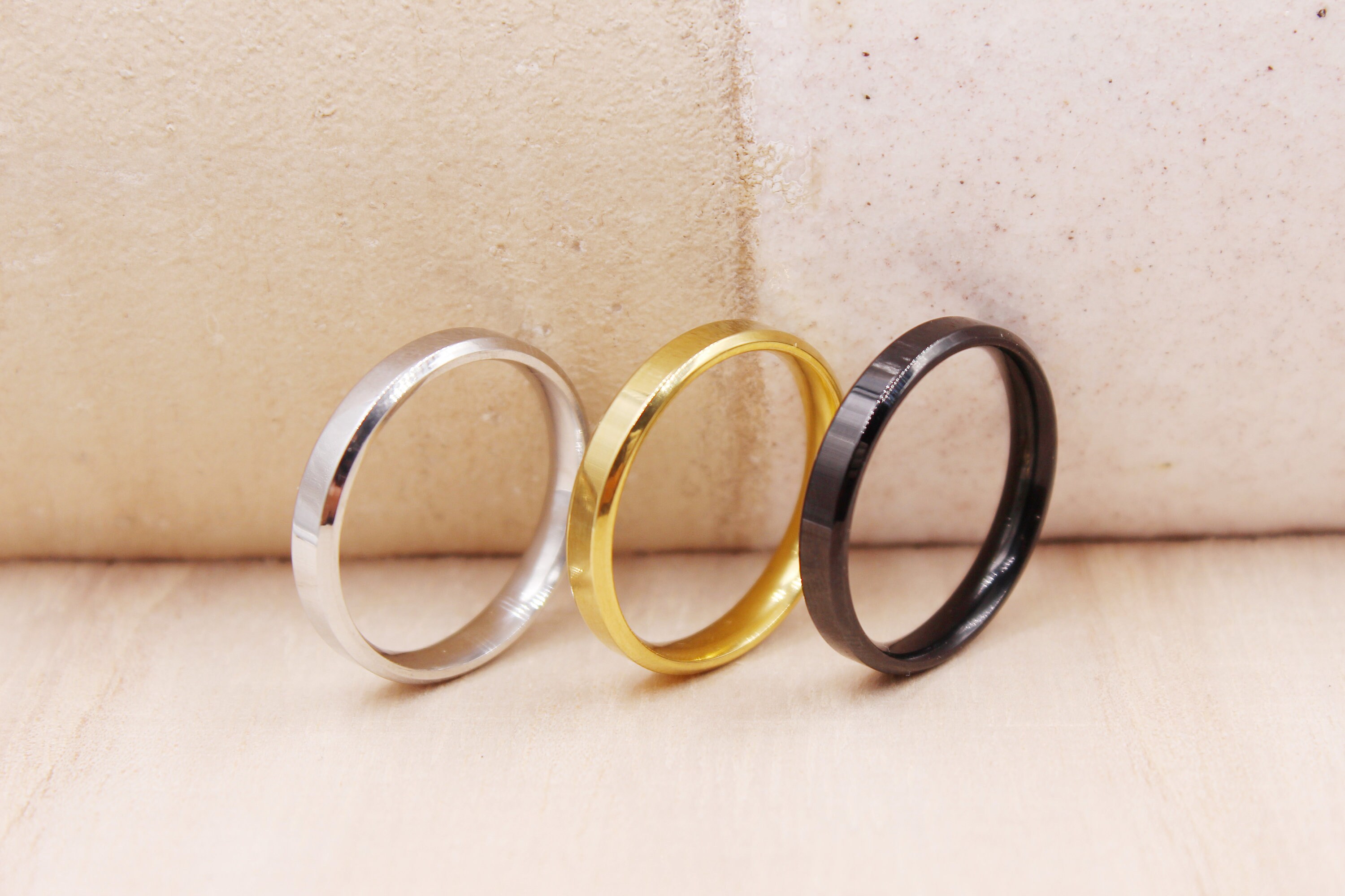 Custom Steel Rings Customized 4mm Stainless Steel Ring, Steel Ring, Unisex Stainless Steel ...