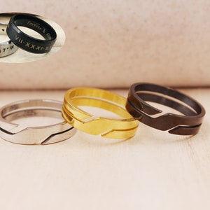 Customized 8mm Stainless Steel Ring, Steel Ring, Unisex Ring, Stainless Steel Ring, Custom Engraved Ring, Personalized Ring Jewelry