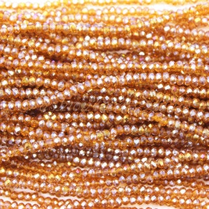2.5mm Crystal Faceted Rondelle Beads Full Strand 200 Beads, Crystal Beads, Glass Beads, Findings, Beading Supplies, Jewelry Supplies