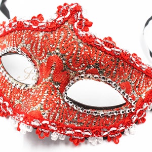 Red Masquerade Mask, Lace Mask, Wedding Masks, Dance Masks, Masquerade Ball Mask, Patty Masks