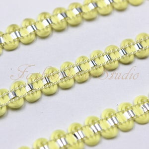 20 Yards / 8mm breit, gelb trimmen, Brautgürtel schneiden, Hochzeit Band trimmen, Strass Perlen Trimmen, Braut-Accessoires