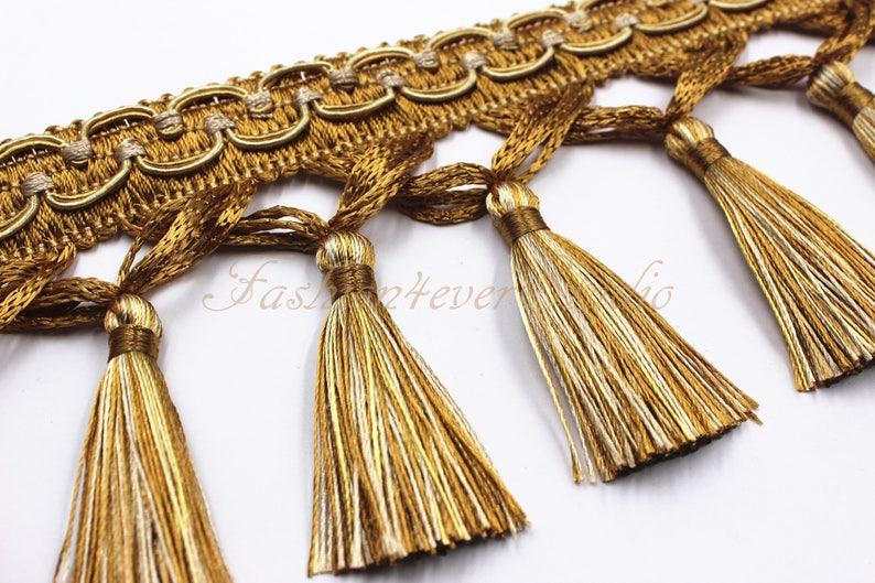 1 Yard Tassel Fringe Trim Braid Tassel Trim Drapery Etsy