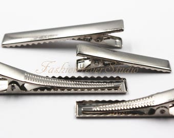 Metal Alligator Clips, Hair Clip 40mm/55mm,, Alligator Clip, Hair Clip Finding, Brooch Back Pin, Hair Accessories, Brooch Accessories