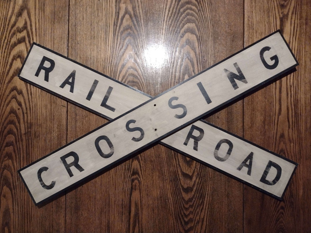 Wooden Railroad Crossbuck, Distressed. 1/2 Scale FREE SHIPPING Etsy