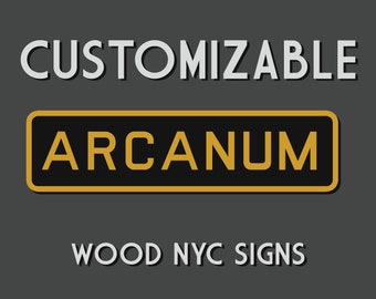 New York Central Railroad Wood Station Sign 1/3rd Scale.  Customizable Lettering  Free Shipping!