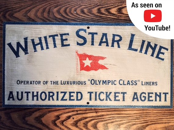 WHITE STAR LINE TITANIC THIRD CLASS ADHESIVE LUGGAGE LABEL-- STICKER