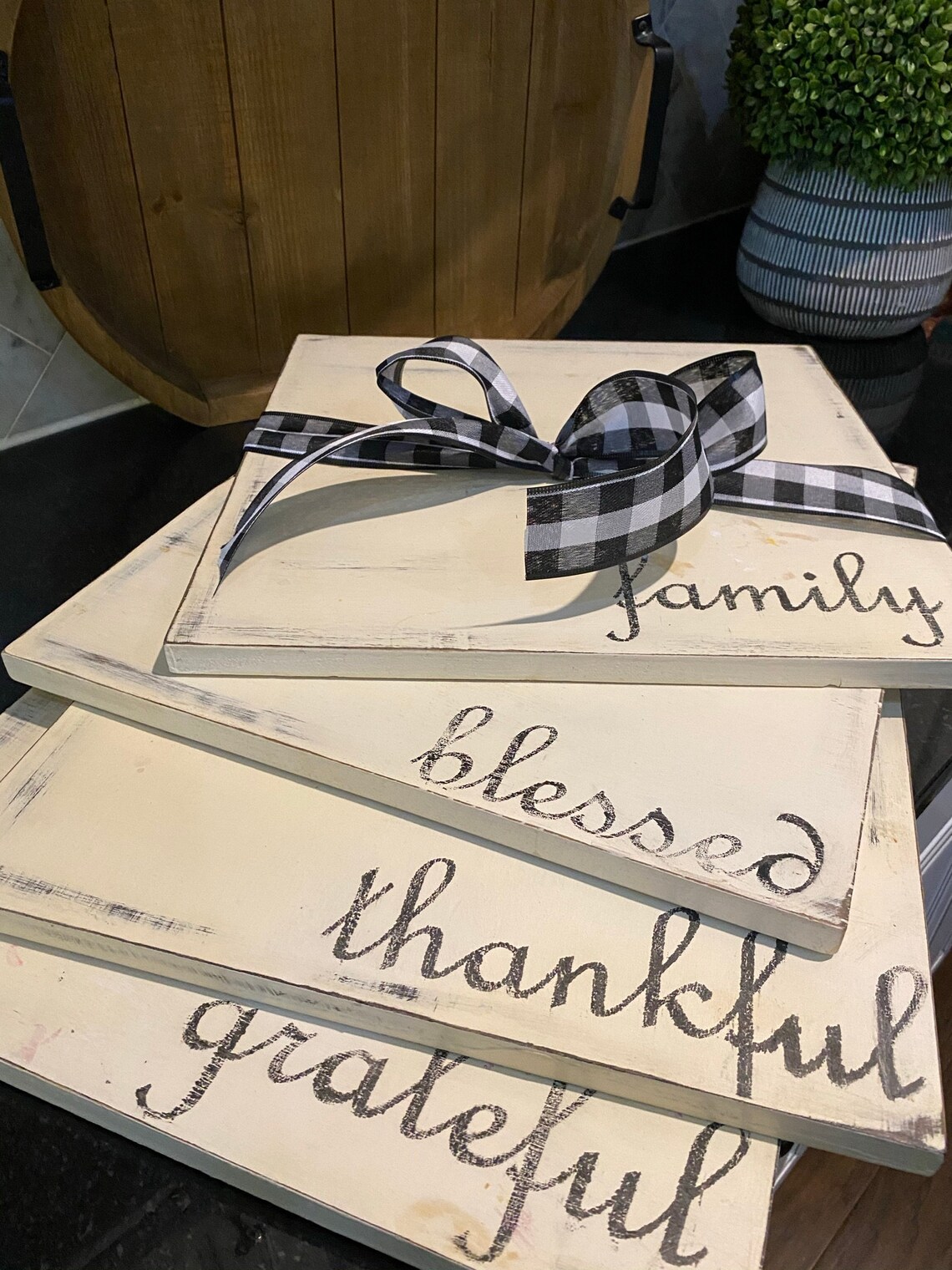 Wooden Farmhouse Custom Placemats Set of 4 Etsy