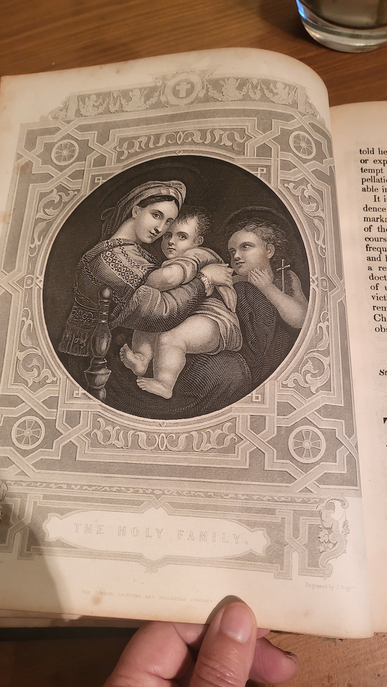 Antique old book life of jesus christ etsy