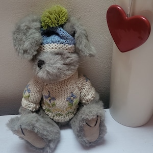 Vintage Old Cute Puppy Dog Soft Plush Toy