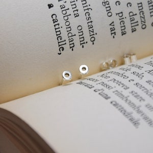 Doughnut/ Donut Studs - Handmade Simple Dot Studs - Tiny Circle Silver Studs - Great Gift/ Valentine&#39;s/ Christmas/ New Year/ Birthday/ BFF