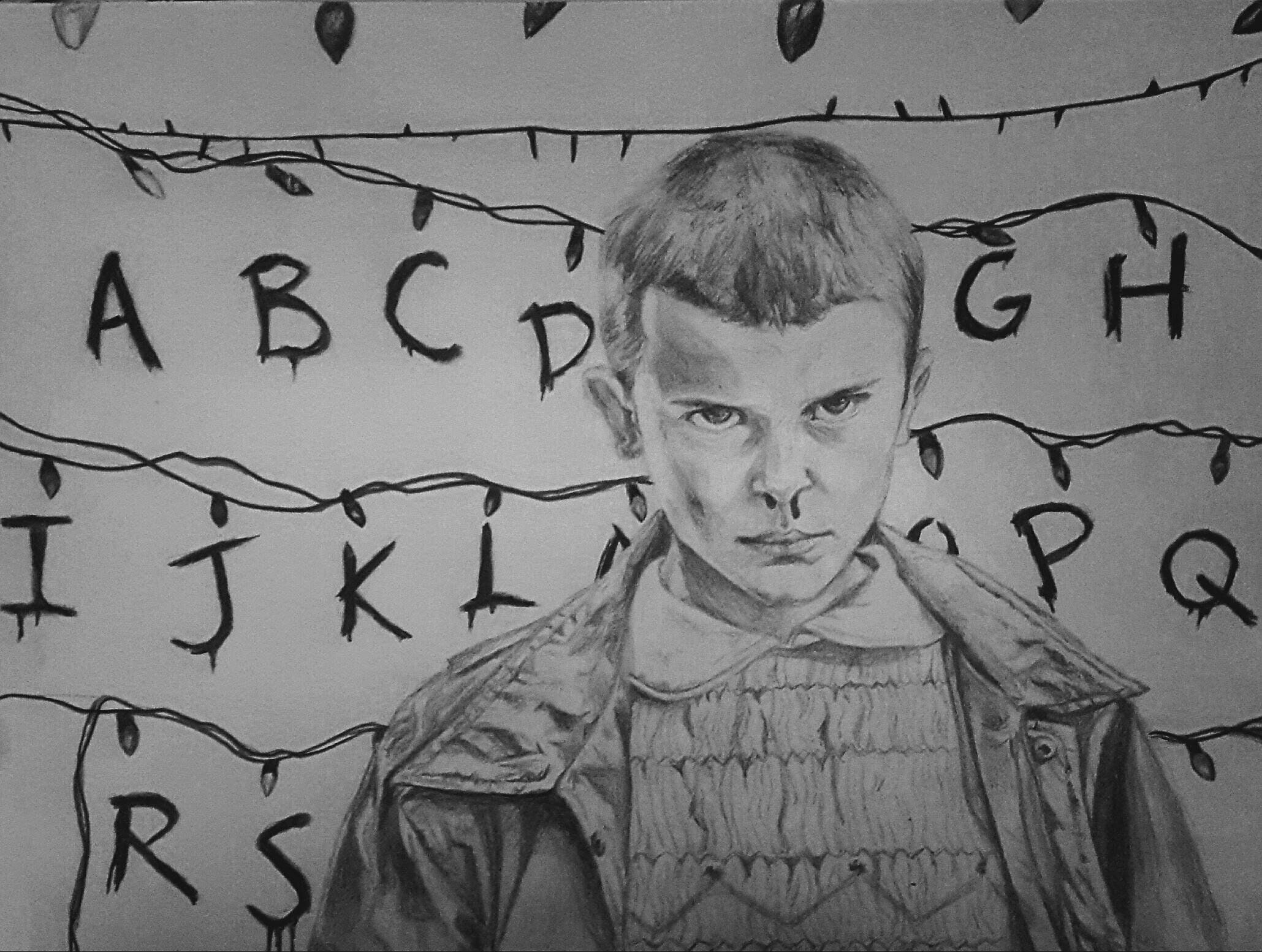 Stevieraeart  Millie Bobby Brown as Eleven from Stranger Things 12x16 in  Done in Charcoal and Graphite Yall dont spoil season 3 for me I havent  started it yet                   